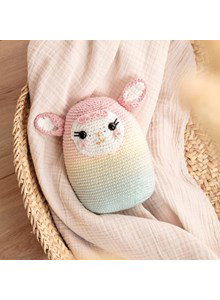 Haakpatroon squishie loes de lama gemaakt van Scheepjes Catona 25 en 10 gram