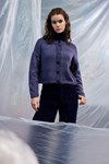 Breipatroon Vest met hoge knoopsluiting van andere kant