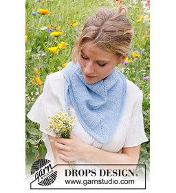 Driehoekige sjaal gemaakt van Drops Alpaca