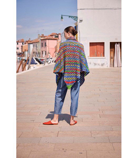 Haakpatroon driehoekige omslagdoek Domenica