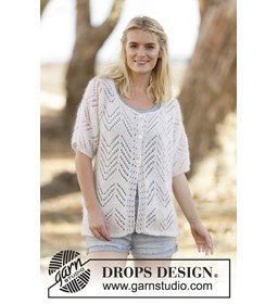 Kimono met kantpatroon  gemaakt van Drops Alpaca