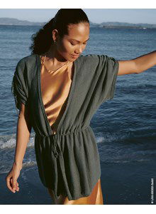 Mouwloos damesvest met taillekoord