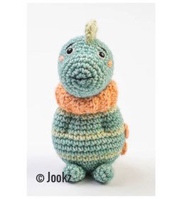 Mini koukleum dino gemaakt van Scheepjes Stone Washed