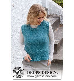 Dames spencer gemaakt van Drops Snow - Eskimo