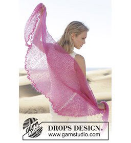 Omslagdoek gemaakt van Drops Kid Silk