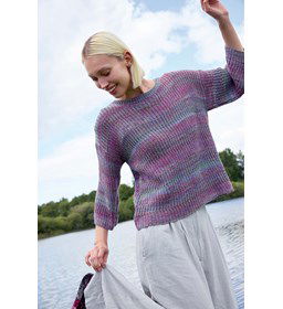 Meerkleurige damestrui Yannie