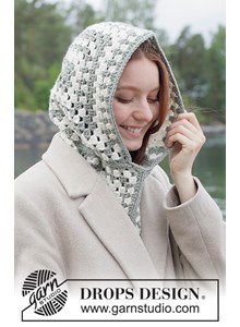 Moderne Balaclava uit Oma-vierkanten in DROPS Daisy Wol