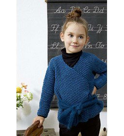 Meisjes vest gemaakt van Lang Yarns Donegal