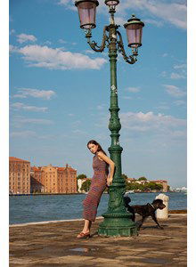 Lange aansluitende damesjurk La Serenissima