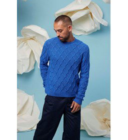 Herentrui met ruitpatroon Noah gemaakt van Boeken Lang Yarns