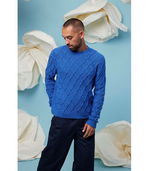 Breipatroon Herentrui met ruitpatroon Noah