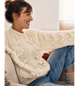 Trui met maretakken gemaakt van Phildar Phil Givre