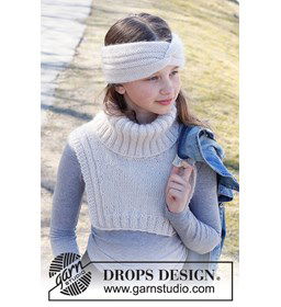 Hoofdband en halswarmer gemaakt van DROPS Flora