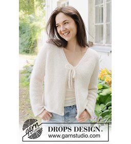 Delicate Dance Cardigan gemaakt van DROPS Flora