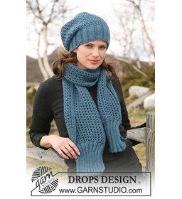 Muts en sjaal gemaakt van Drops Alpaca