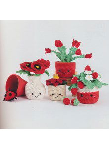 Bloemen en planten rood thema