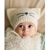 muts met strikbandjes gemaakt van Phildar Phil Mohair Soie