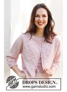 Damesvest Pink Peony Cardigan met kantpatroon