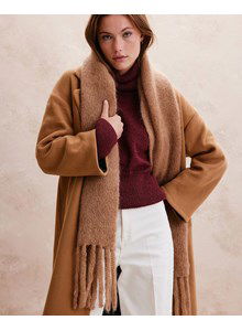 Sjaal met brede franjes