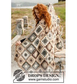 Gehaakte deken gemaakt van Drops Lima