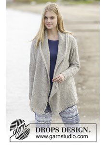 Gebreid vest met sjaalkraag