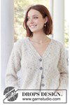 Breipatroon Snowy Sparkles Cardigan van andere kant