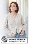 Breipatroon Snowy Sparkles Cardigan van andere kant