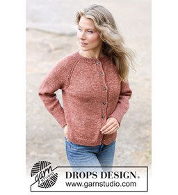 Canyon Twist Cardigan gemaakt van DROPS Fiesta