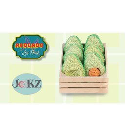 Avocado gemaakt van Scheepjes Catona 50 - 100 gram