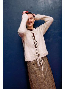 Damesvest met striksluiting