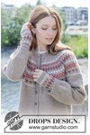 Breipatroon top-down vest met ronde pas en Scandinavisch patroon van andere kant