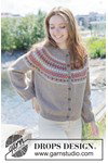 Breipatroon top-down vest met ronde pas en Scandinavisch patroon van andere kant