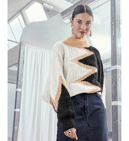 Damestrui met verticaal zigzag lijn