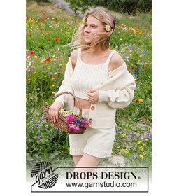Dames croptop en korte broek Prairie Rose Set gemaakt van Drops Big Merino