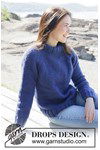 Breipatroon Sapphire Sea Sweater van andere kant