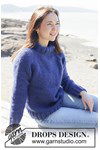 Breipatroon Sapphire Sea Sweater van andere kant