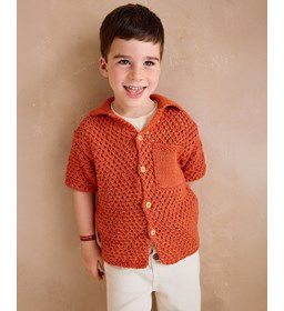 Kindervest met kraak gemaakt van knopen