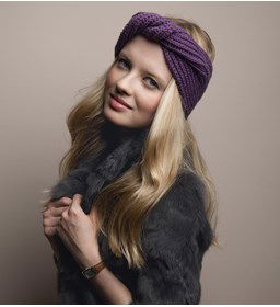 Hoofdband voor dames gemaakt van Phildar Phil Caresse