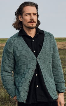 Herenvest in blokpatroon