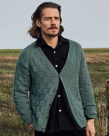 Herenvest in blokpatroon