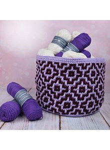 Opbergmand in mozaiekpatroon