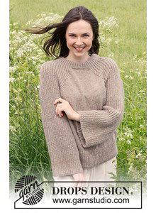 Damestrui met wijde raglanmouwen in patensteek.