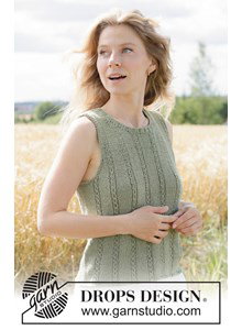 Luchtige gebreide zomertop met kantpatroon