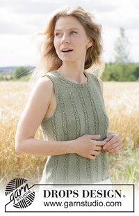 Luchtige gebreide zomertop met kantpatroon