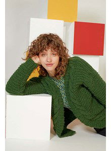 Damesvest met lage V-hals