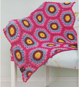 Hexagon Deken gemaakt van DMC Natura medium