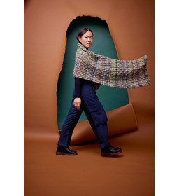 Schouderdoek in bobbelpatroon