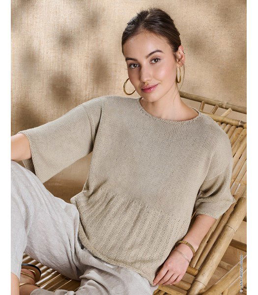 Breipatroon zomers truitje met korte mouwen