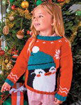 Breipatroon Kersttrui pinguin