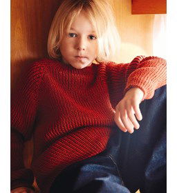 Jongenstrui in boordsteek gemaakt van Phildar Phil Coton 4